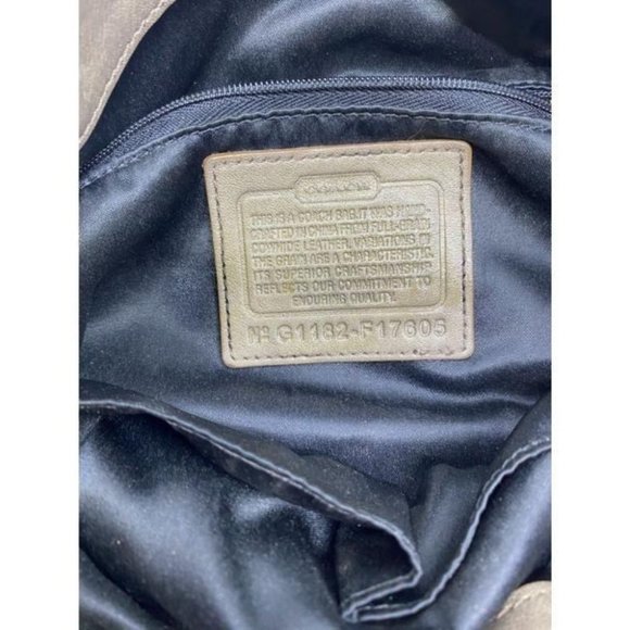 coach medium w adjustable strap gold leather cross - Picture 7 of 8